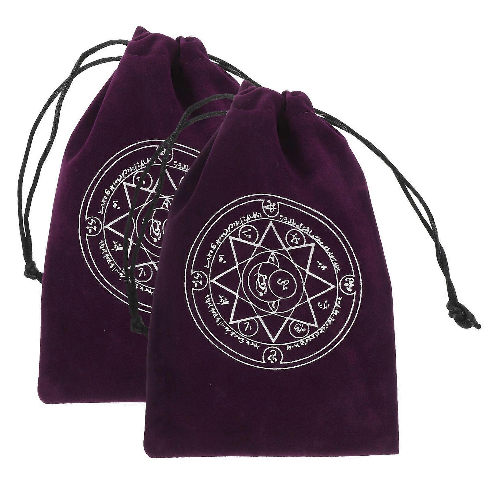 Soft Tarot Cards Organizer Drawstring Bag for Storage 8Pcs Pouch