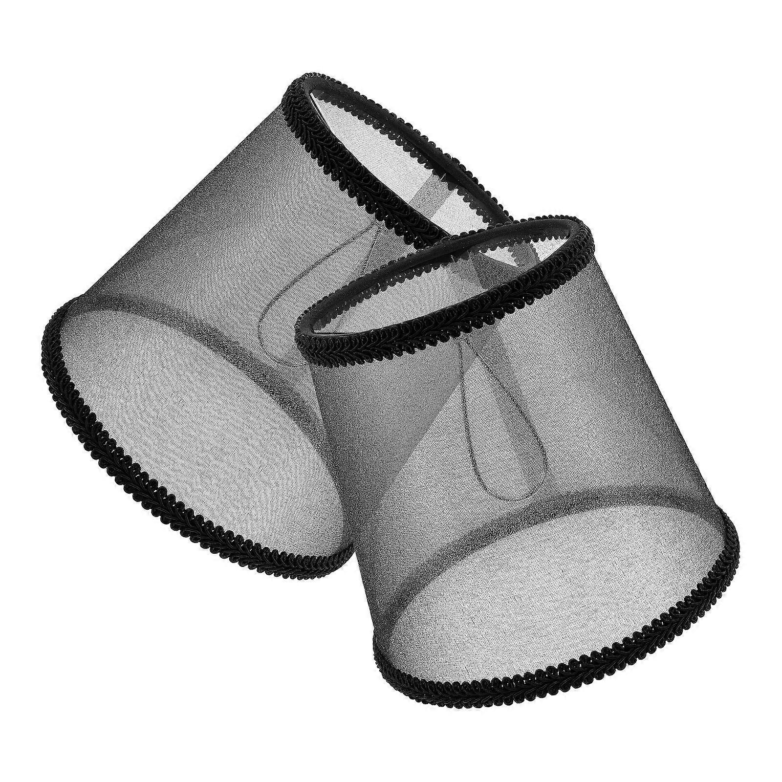 Fabric Lamp Shades Black Clip on Lamp Shade Replacement 10Pcs for Decor
