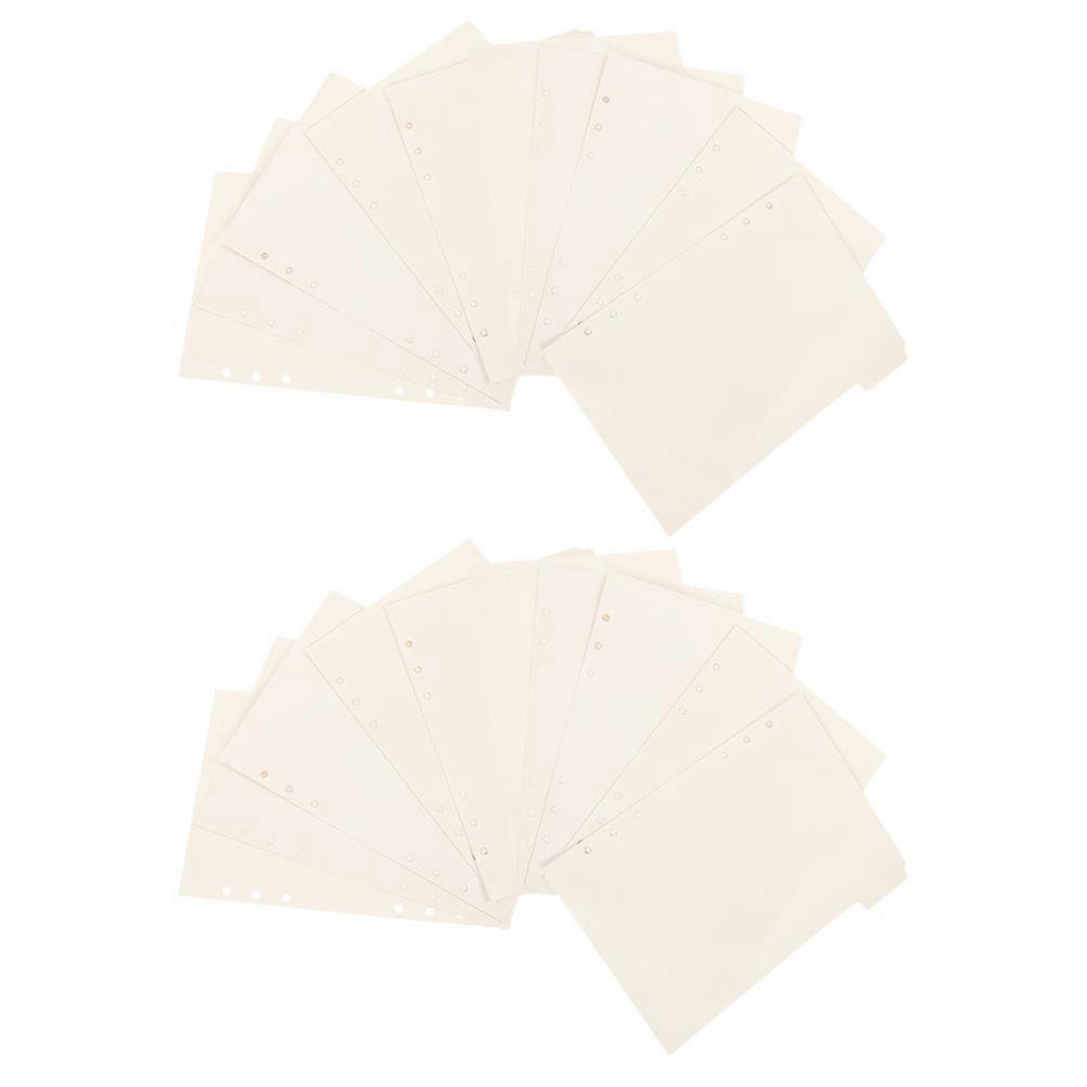 20Pcs Index Classified Labels White Binder Tabs Convenient For Students Manuals Organization