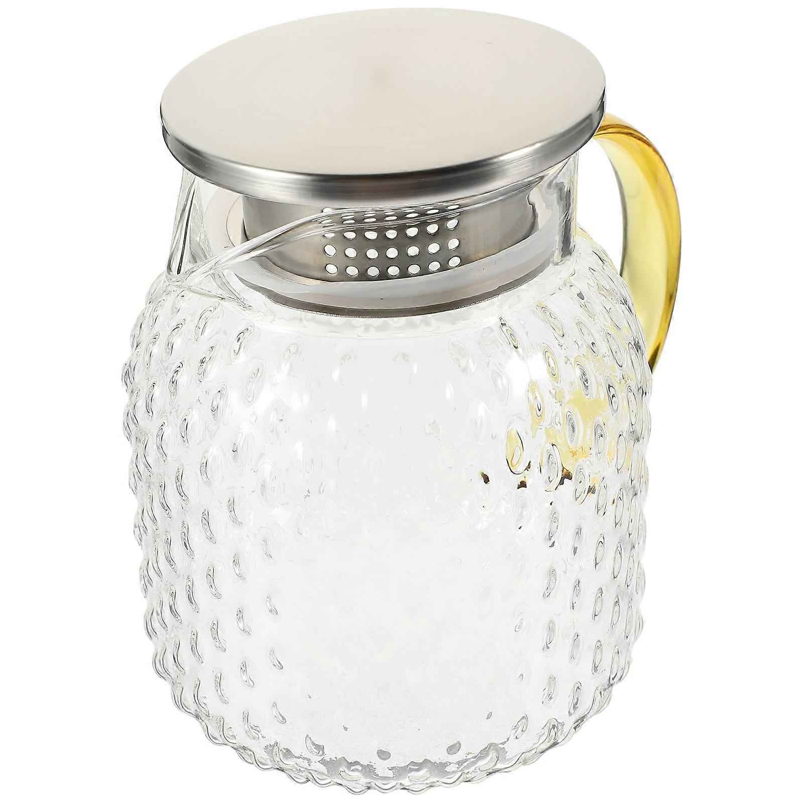 Premium Glass Teapot Beverage Container 4Pcs For Family Entertaining Guests Classic Design 1000ml