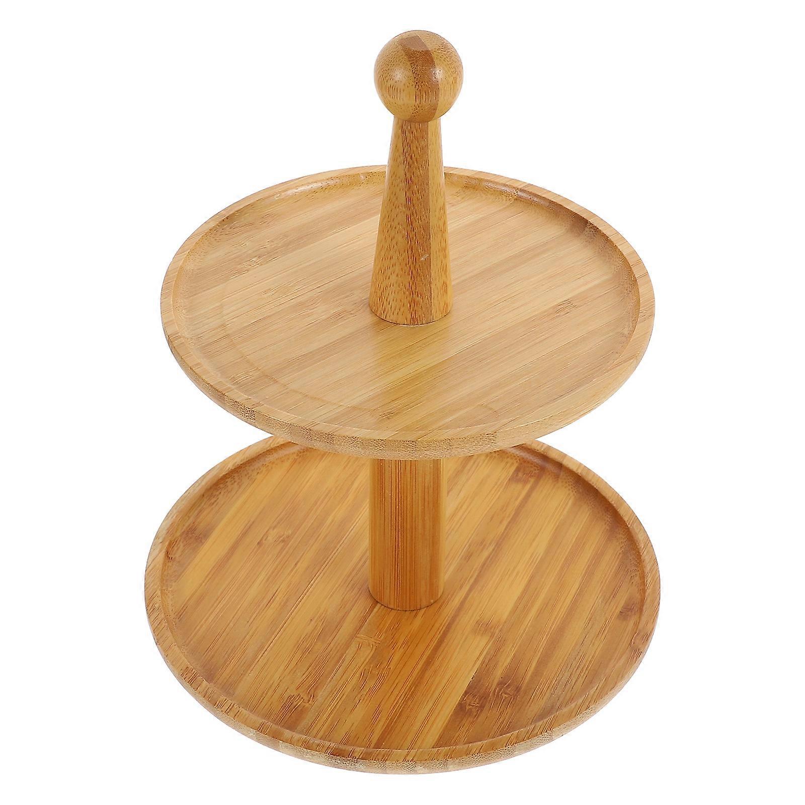 Wooden Multi-Layers Dessert Display Rack for Food Serving 1Set Tray