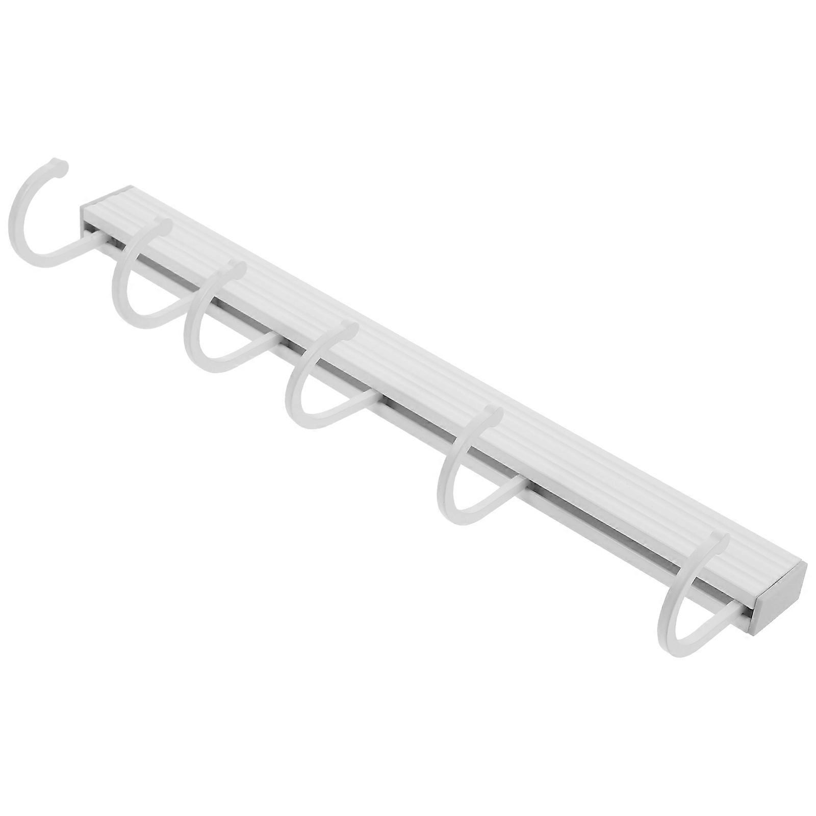 3Pcs Wall-mounted Key Hanger Hooks Self Adhesive For Home Users In Living Room Bedroom Kitchen White Storage Solution