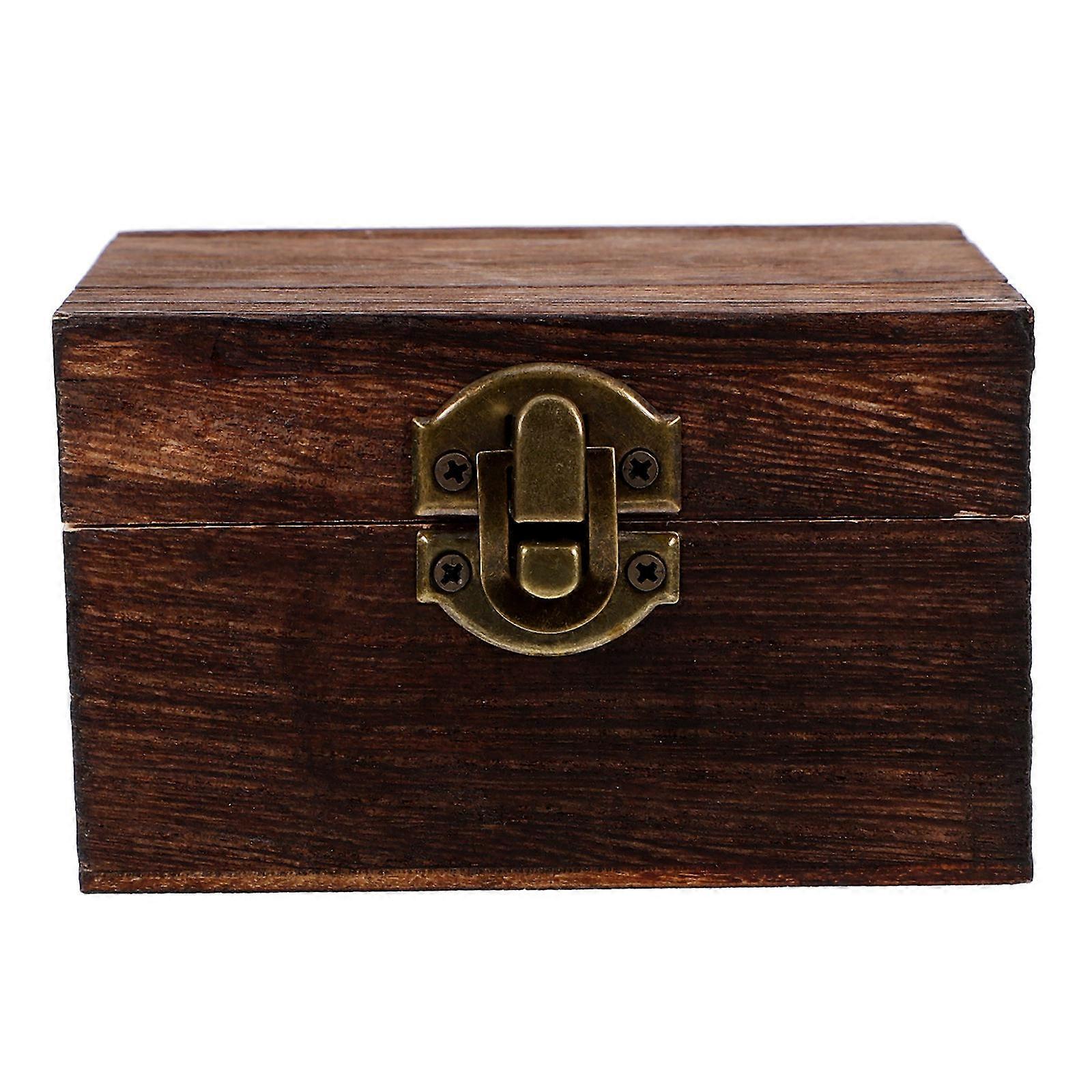 Wooden Box Rustic Jewelry Storage Box for Desktop Use 5Pcs Set