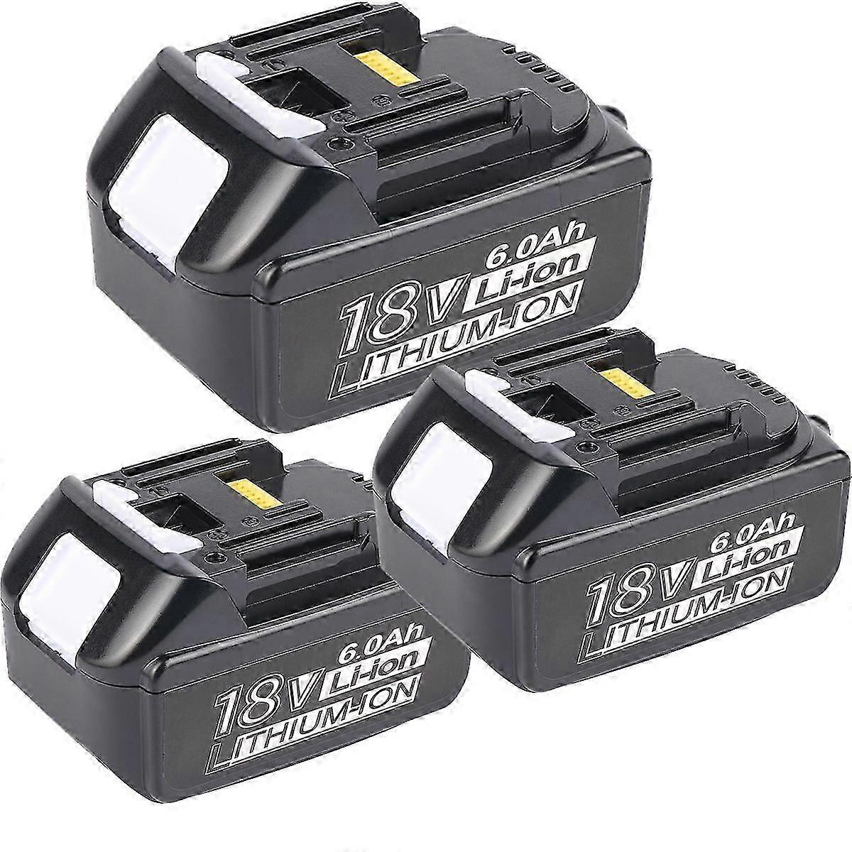 1-3 db 18 V-os BL1860B csereakkumulátor, kompatibilis a Makita 18 V-os 6,0 Ah-s BL1850B BL1850 BL1860 akkumulátorokkal
