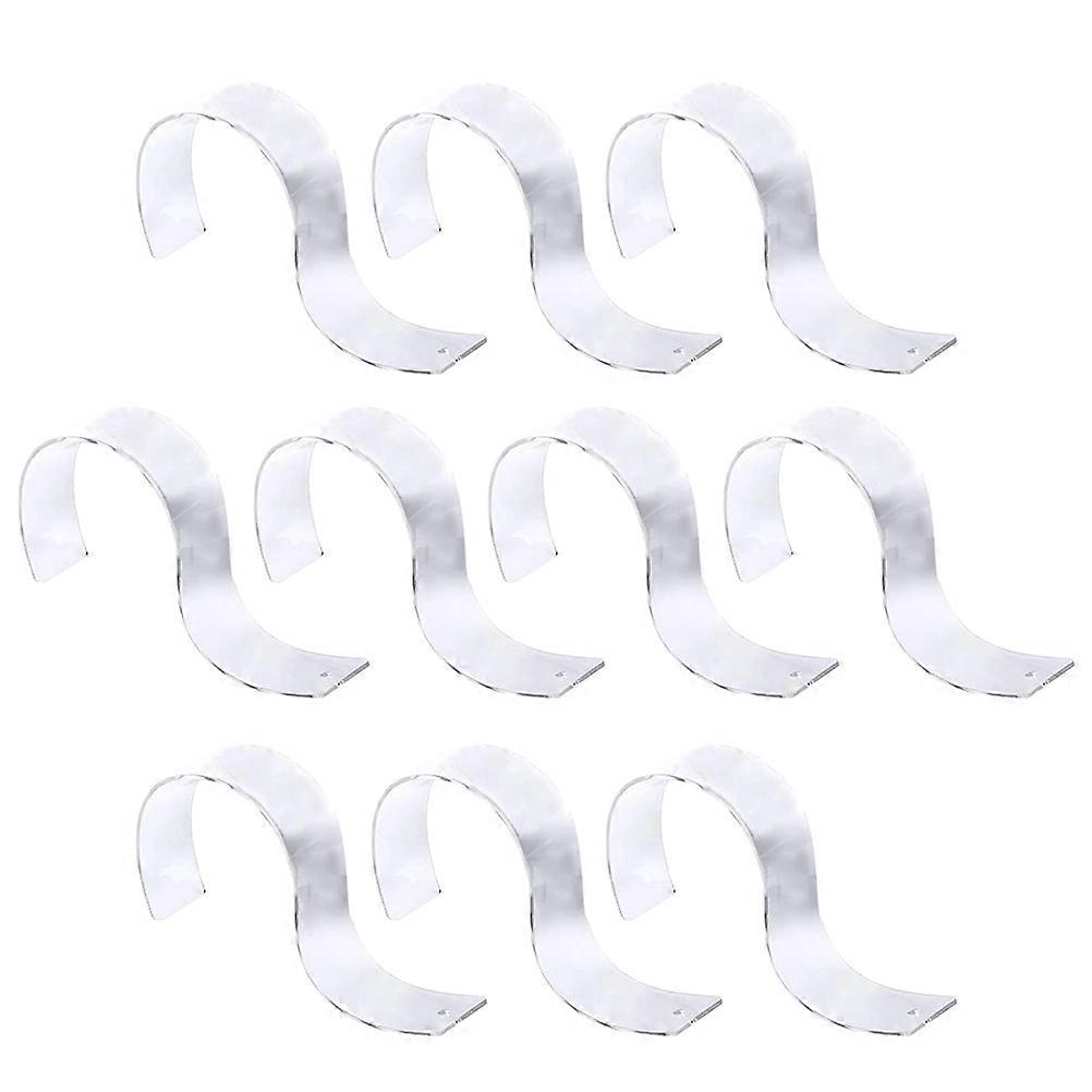 Clear Acrylic Belt Display Stand S Shape for Belt Storage 10Pcs