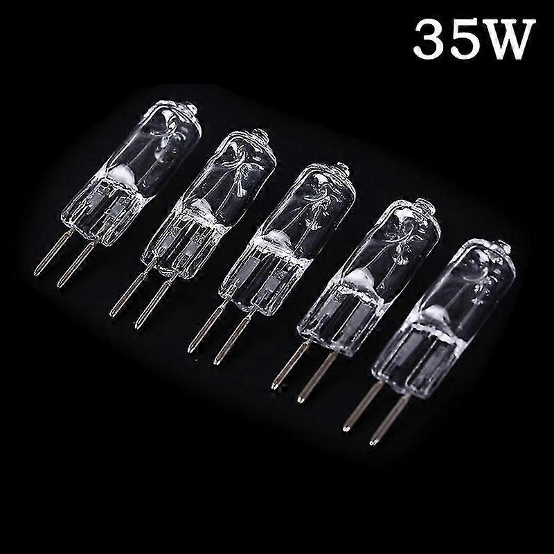 5-Pack G5.3 Base Halogen Bulbs, 220V JC Type Lamp, 35W/50W Yellow Light