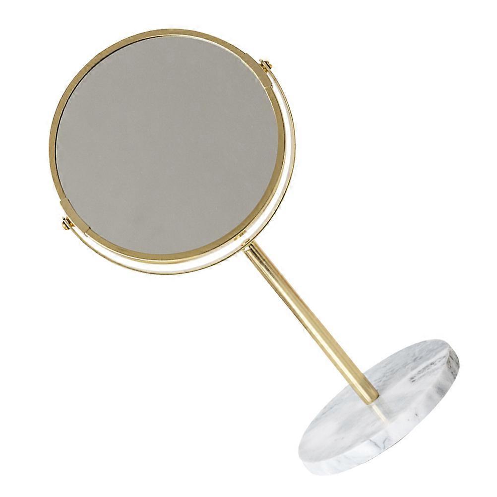 Marble Makeup Mirror Desktop Cosmetic Mirror for Home 2Pcs