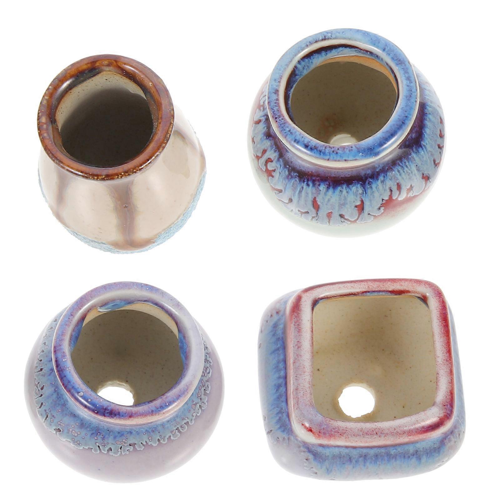Gardening Ceramic Flower Pots for Home Use with 16Pcs Containers