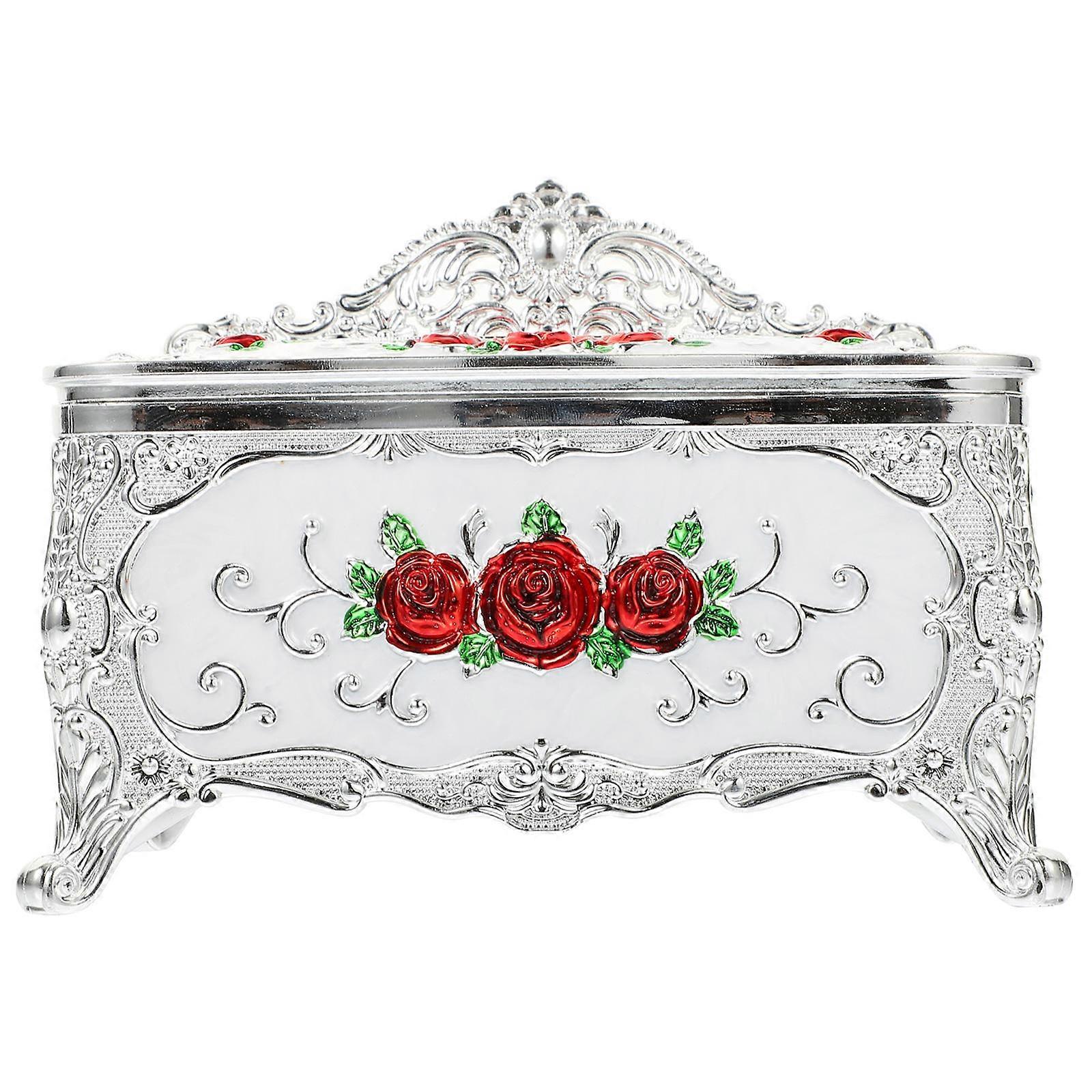 Silver Decorative Tissue Dispenser for Home Use with Napkin Holder