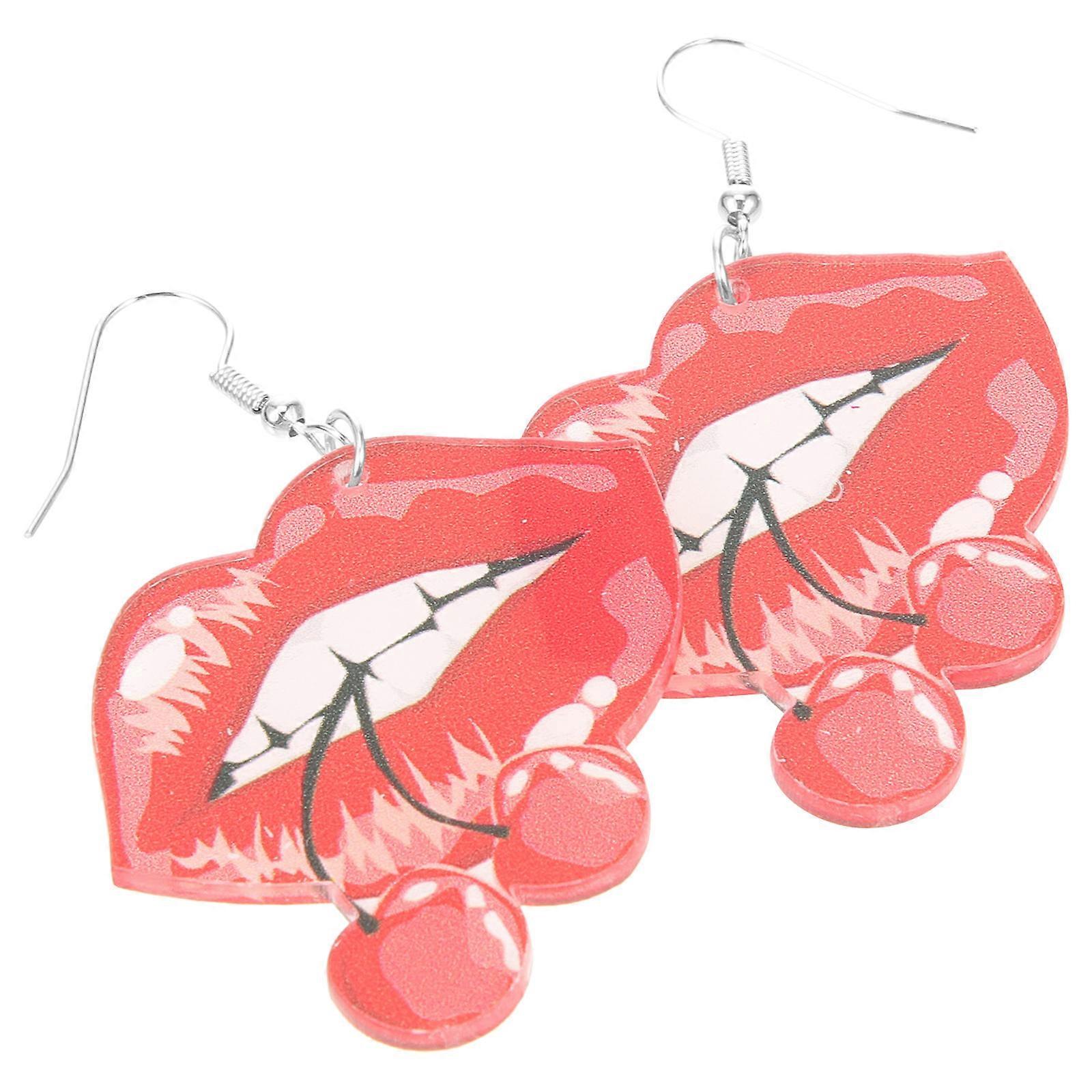 Valentine Earrings Set Of 3 Pairs Dangle Earrings For Women In Fun Perfect For Parties And Daily Wear With Red Color Decorative Accessory