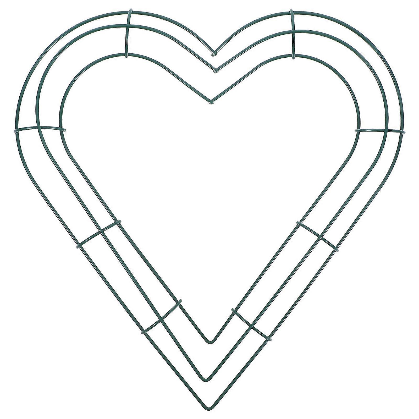 Garland Accessory Iron Ring for Decor 2Pcs Black Heart Shape Loop
