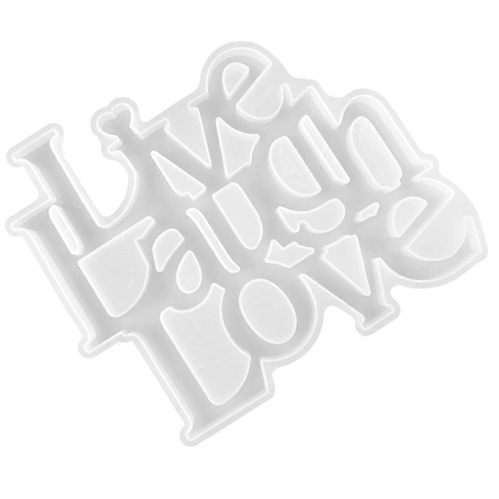 White Alphabet Silicone Mold for DIY Desktop Layout Creative Design 2Pcs