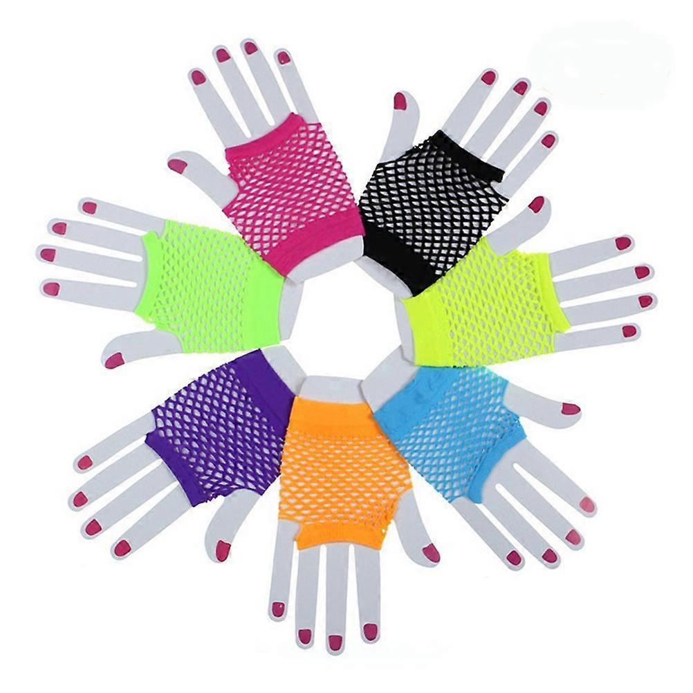 Party Gloves Fishnet Gloves for Decoration 20Pairs Assorted Color
