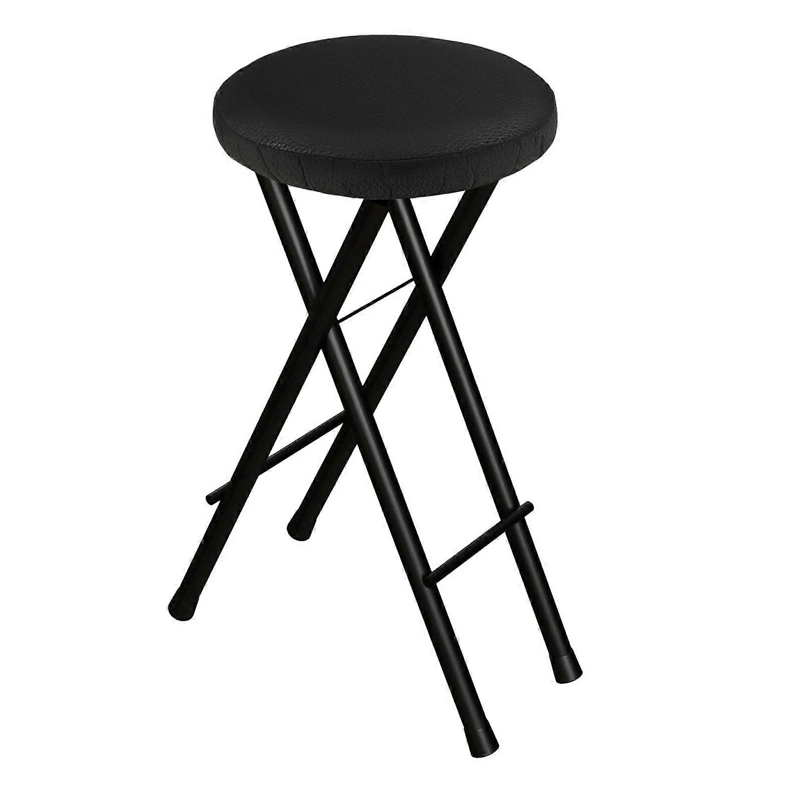 Black Stool Cover for Chair Protection 6Pcs Elastic Round Barstool Cushion