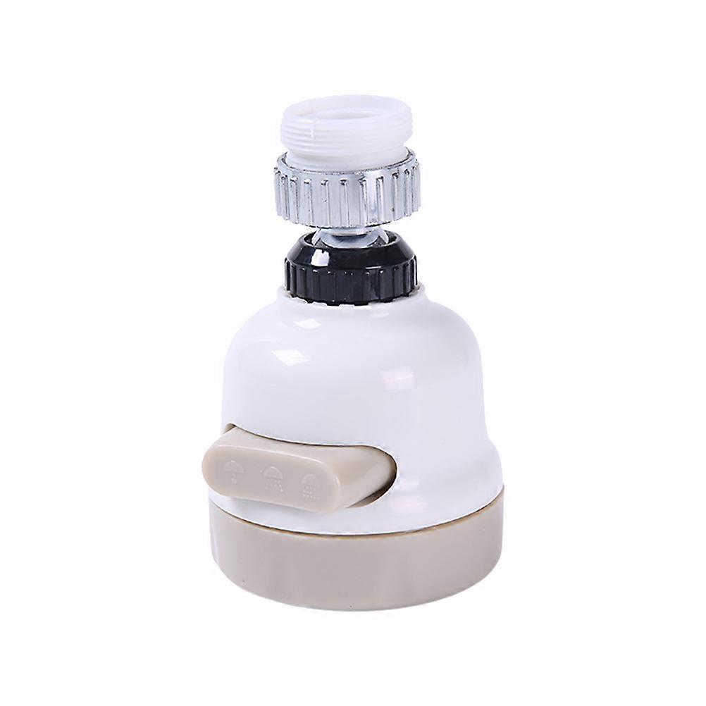 Anti Splash Tap Aerator Water Faucet Sprinkler Rust Removal Beige Three Block Adjustment 1Pack