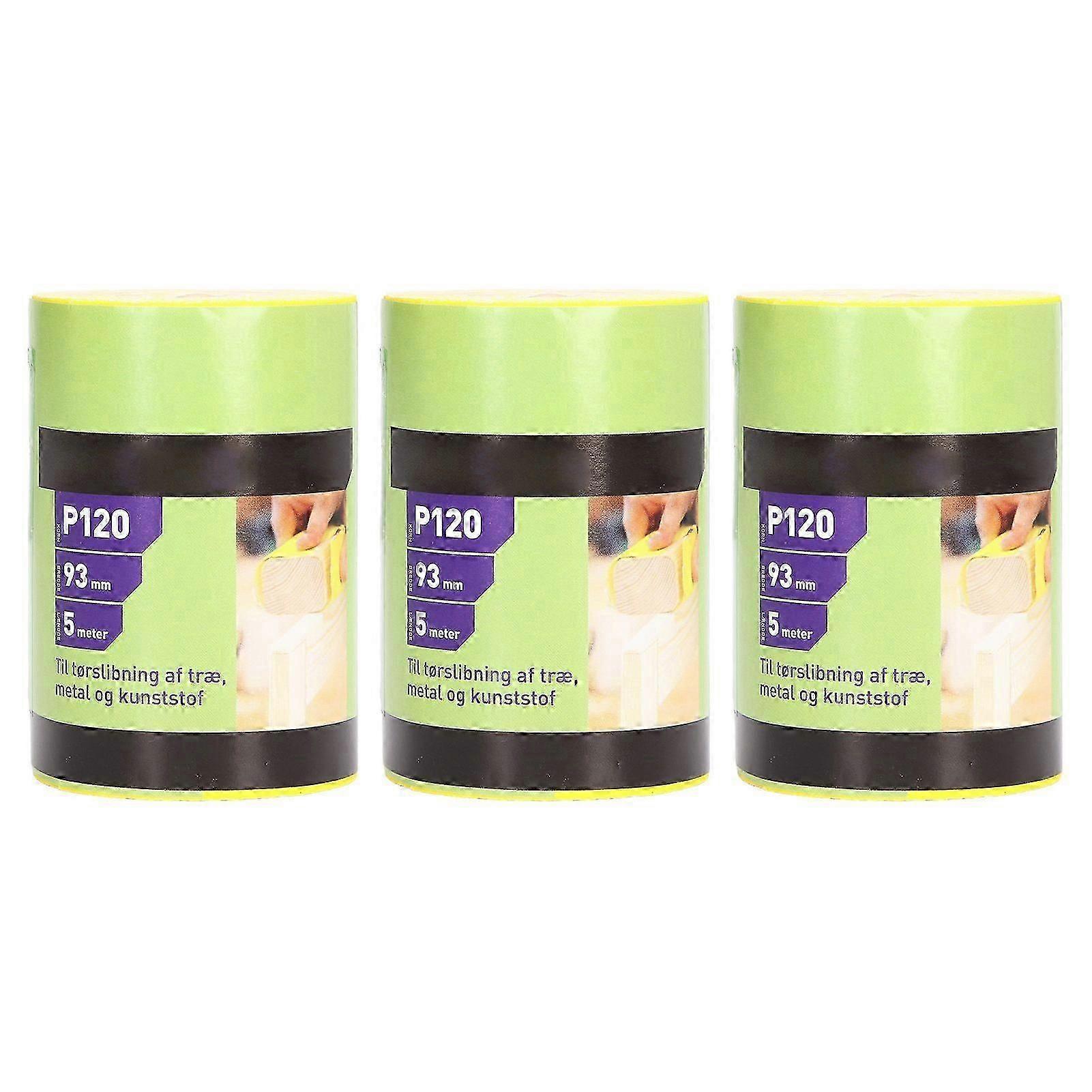 Högkvalitativ 120 mesh gul sandpappersrulle handriven slippapper polerark