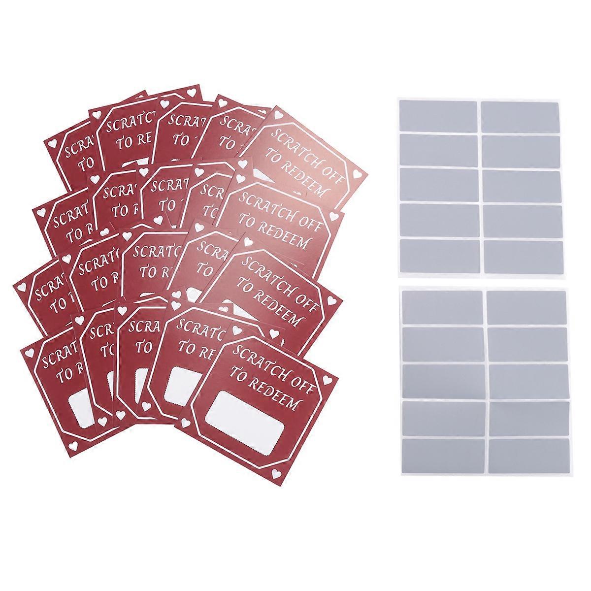 20-Pack Love Voucher Scratch Off Cards - Romantic Coupons