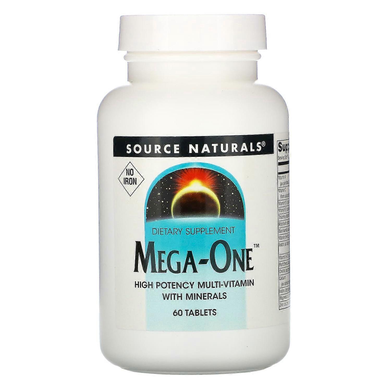 Source Naturals, Mega-One, No Iron, 60 Tablets