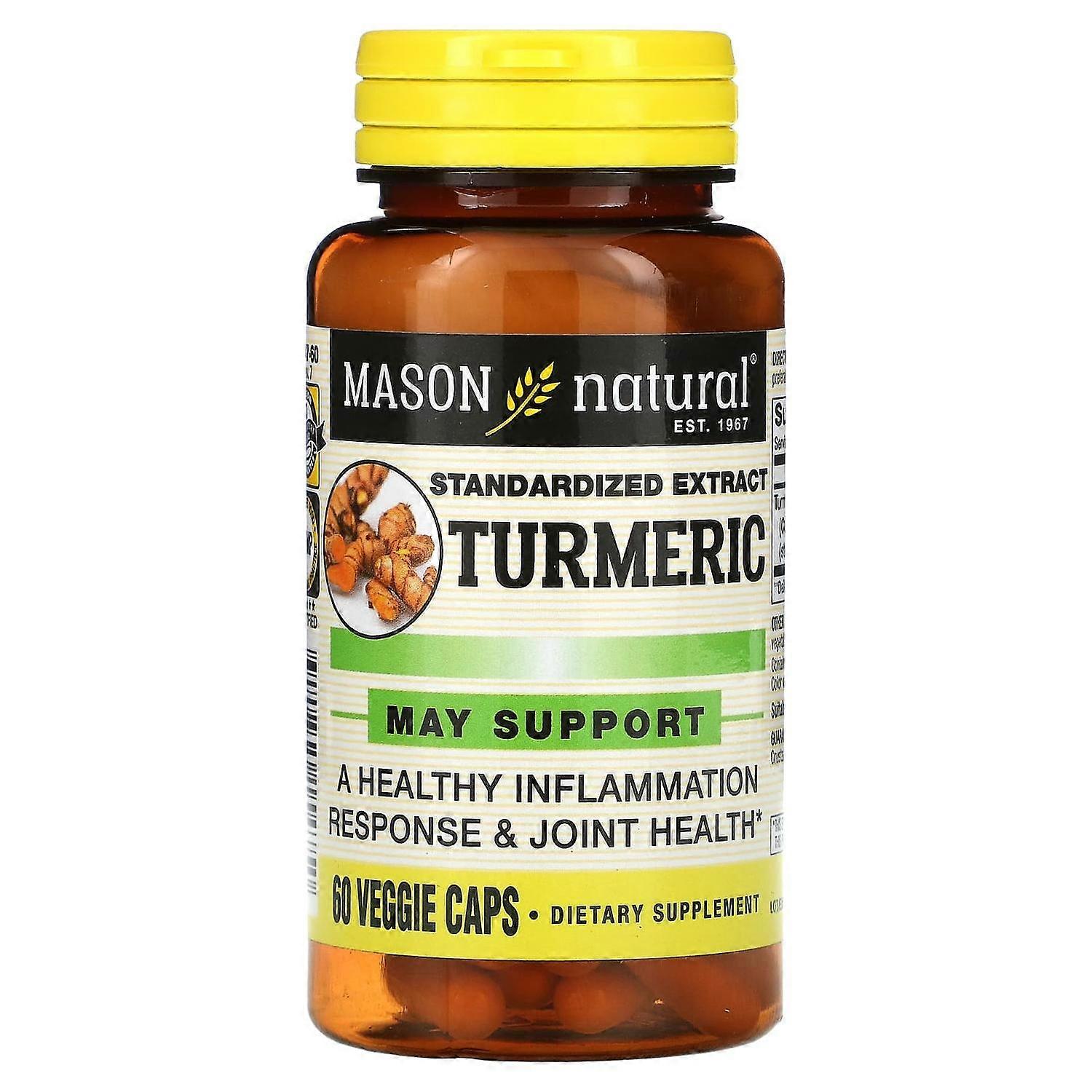 Mason Natural, Standardized Extract Turmeric, 60 Veggie Caps