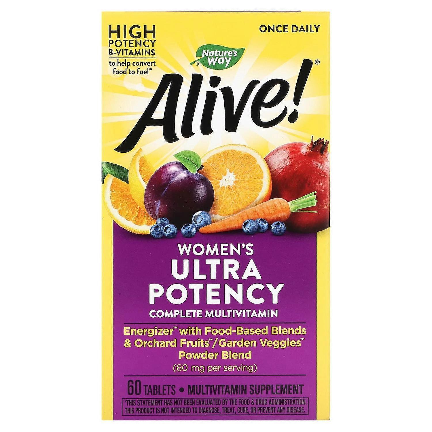 Nature's Way, Alive! Once Daily, Women's Ultra Potency Complete Multivitamin, 60 Tablets