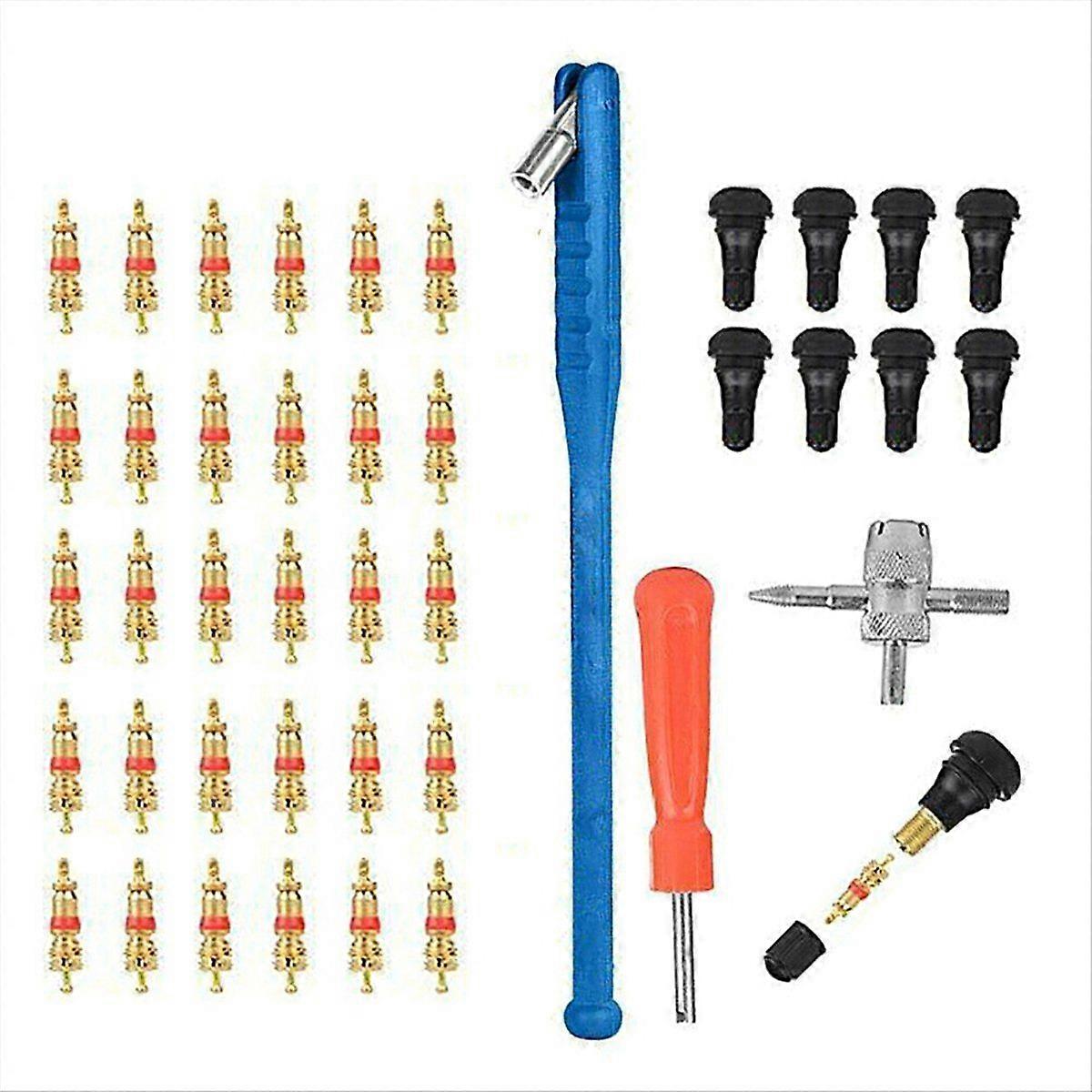 43Pcs Valve Installation Tool Kit Tire Valve Stem Tool Puller