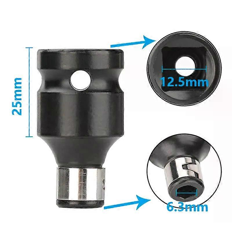 Wrench Socket Adapter 1/2 Square To 1/4 Hex Ratchet Socket Wrench Socket Adapter Spanner Set Drive Converter Impact Tool