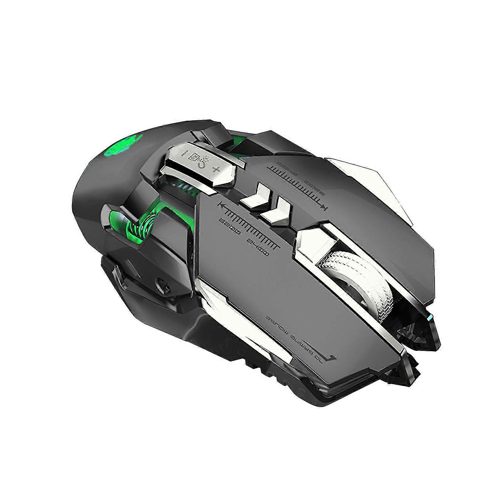 25-26 Computer Mouse Plug And Play RGB Light Seven Keys Adjustable DPI Playing Game Quick Response Macro Programming Mechanical Mouse Computer Accesso