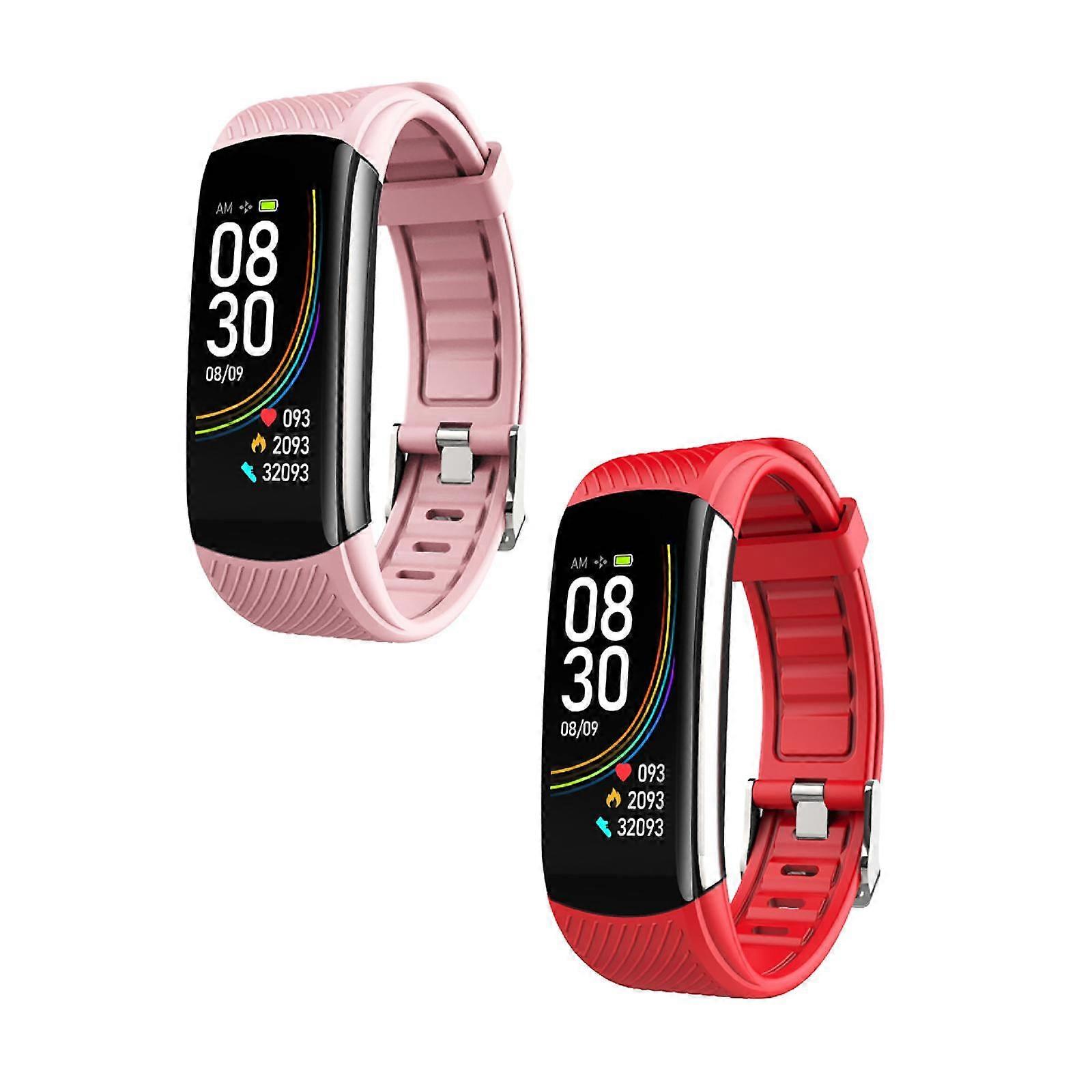 Smart Bracelet Color Screen Bluetooth Exercise Oxygen Sleep Gift *2PCS