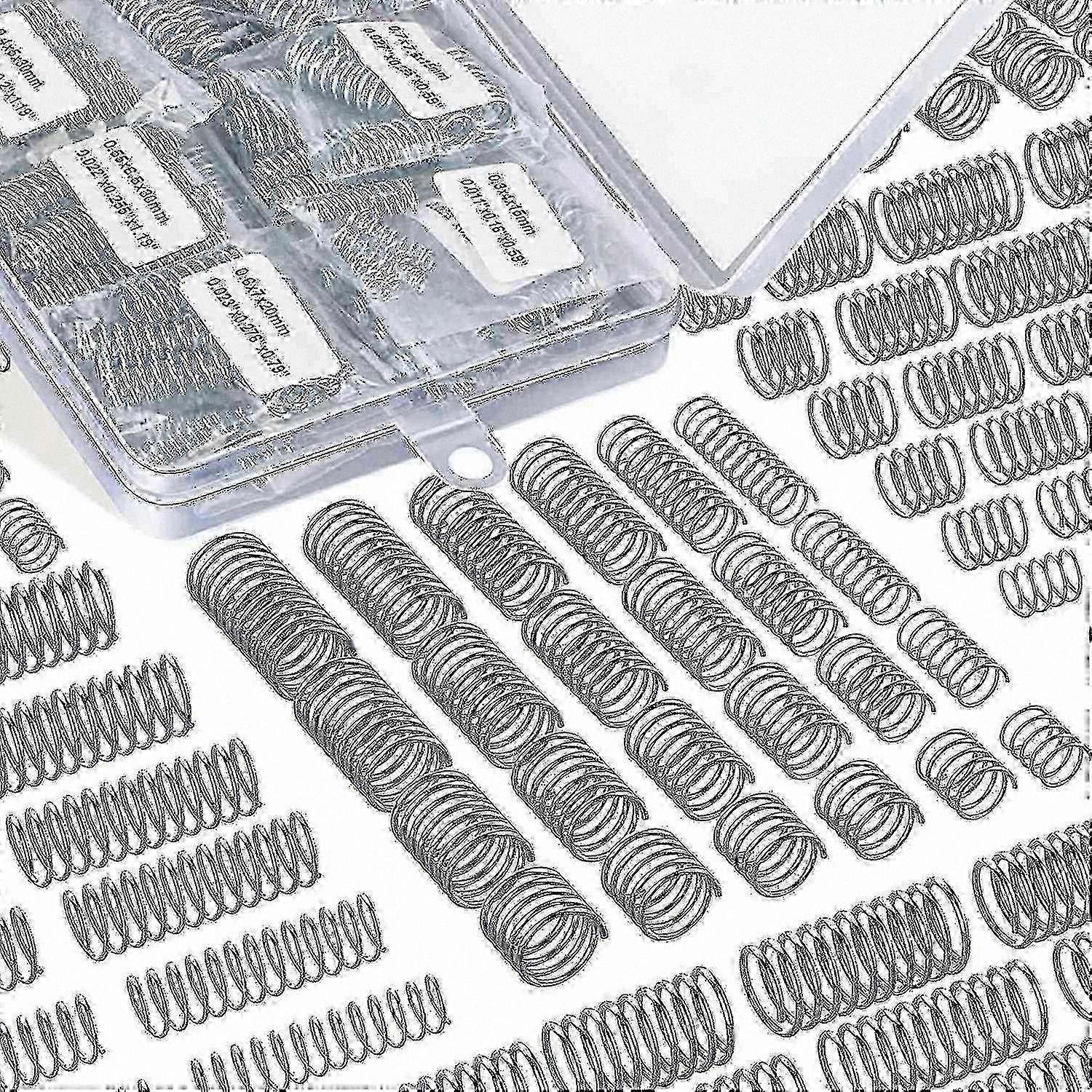 200 Pieces Stainless Steel Compression Springs Kit, Assorted Sizes for Workshop Use