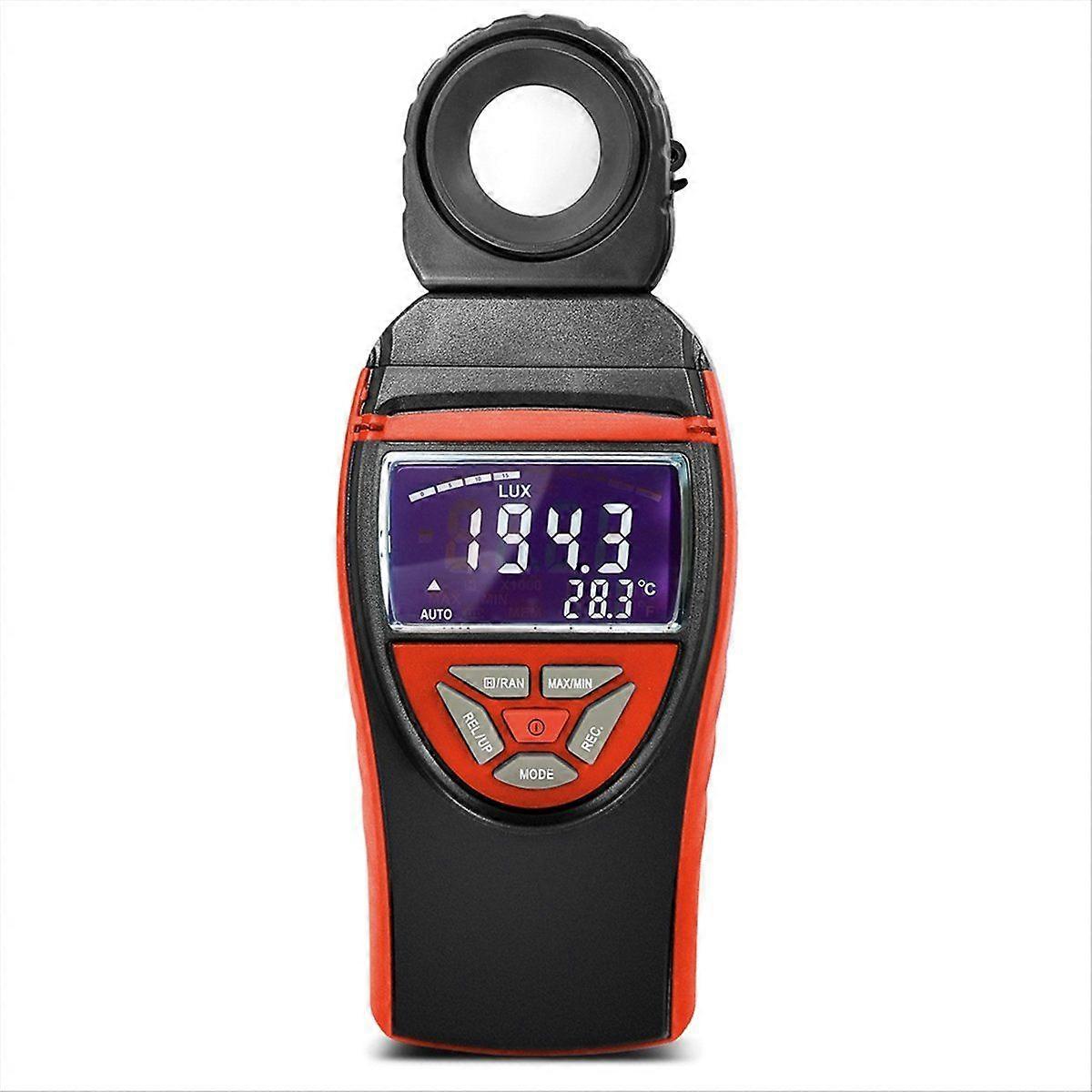 Light Meter, Digital Lux Meter 270 Rotatable Detector, Large Color Backlit Display, Illuminance Me