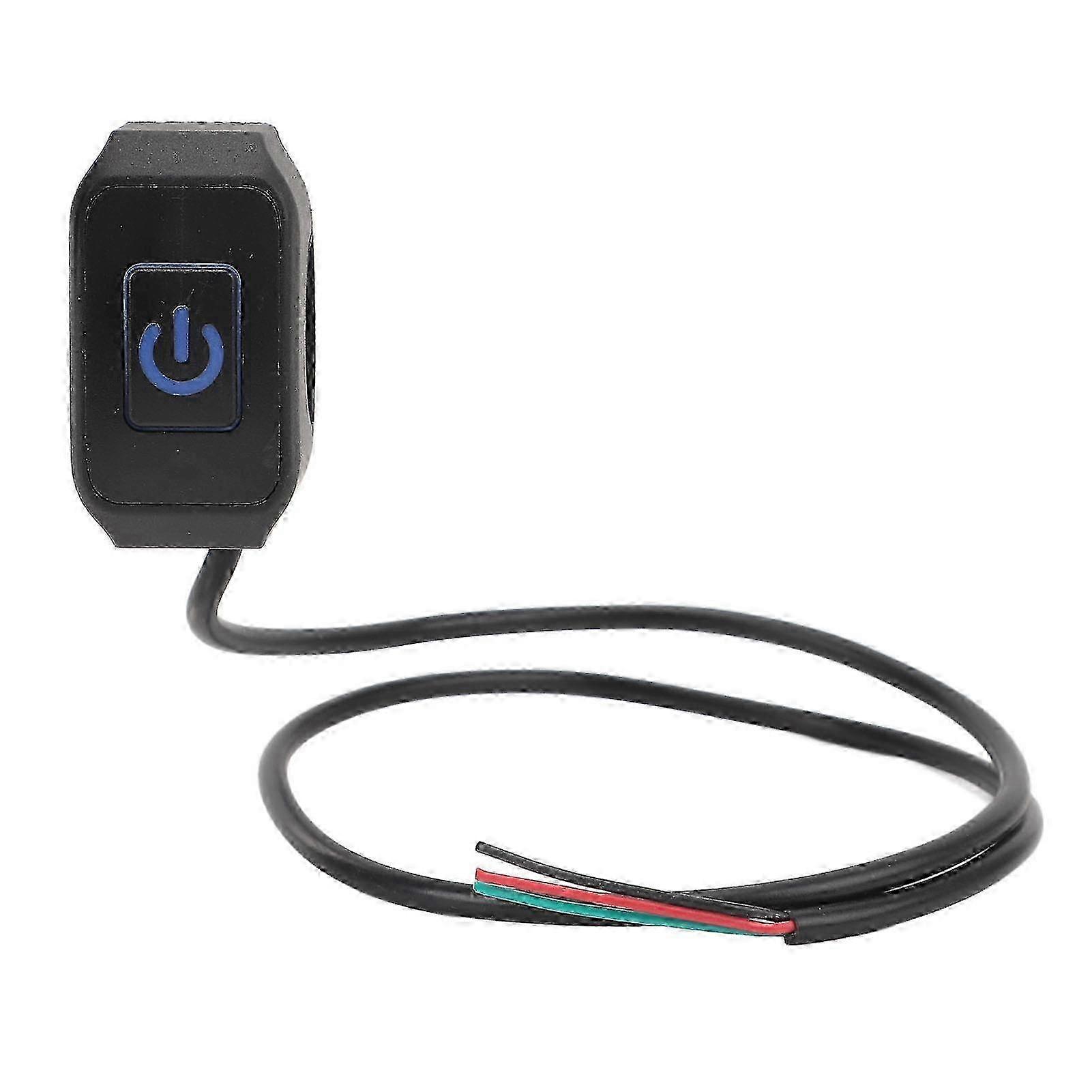 22mm Waterproof Motorcycle Switch Universal Handlebar Horn Headlight Control Button Switch Blue Light