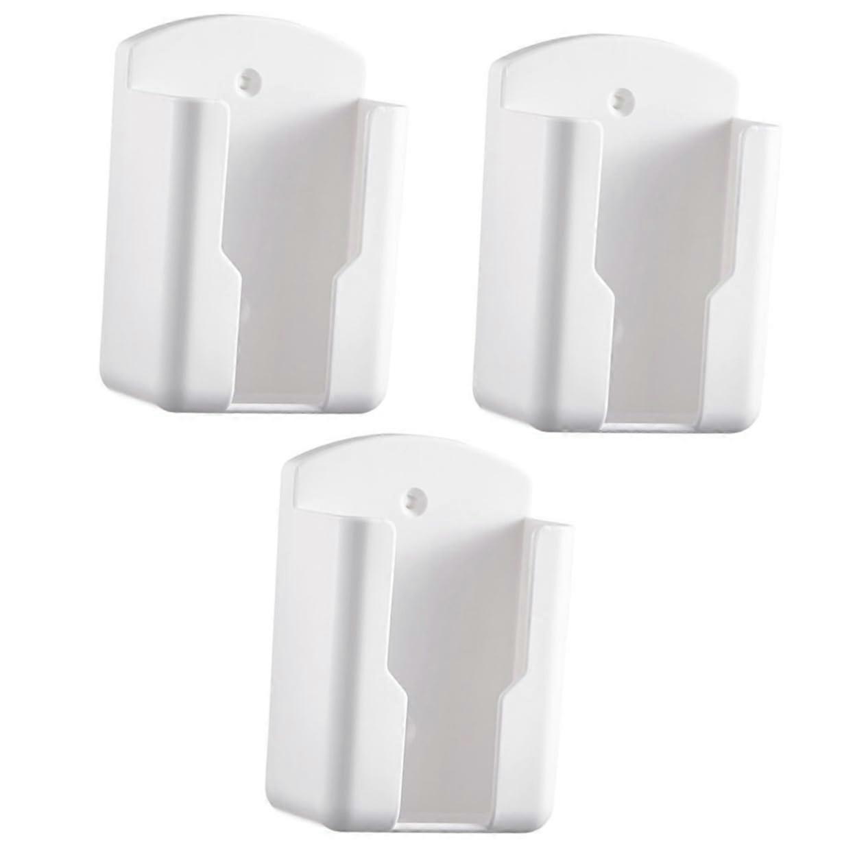 Plastic Wall Mounted Remote Control Holder Storage Box, No Drilling Needed, 3 Pack