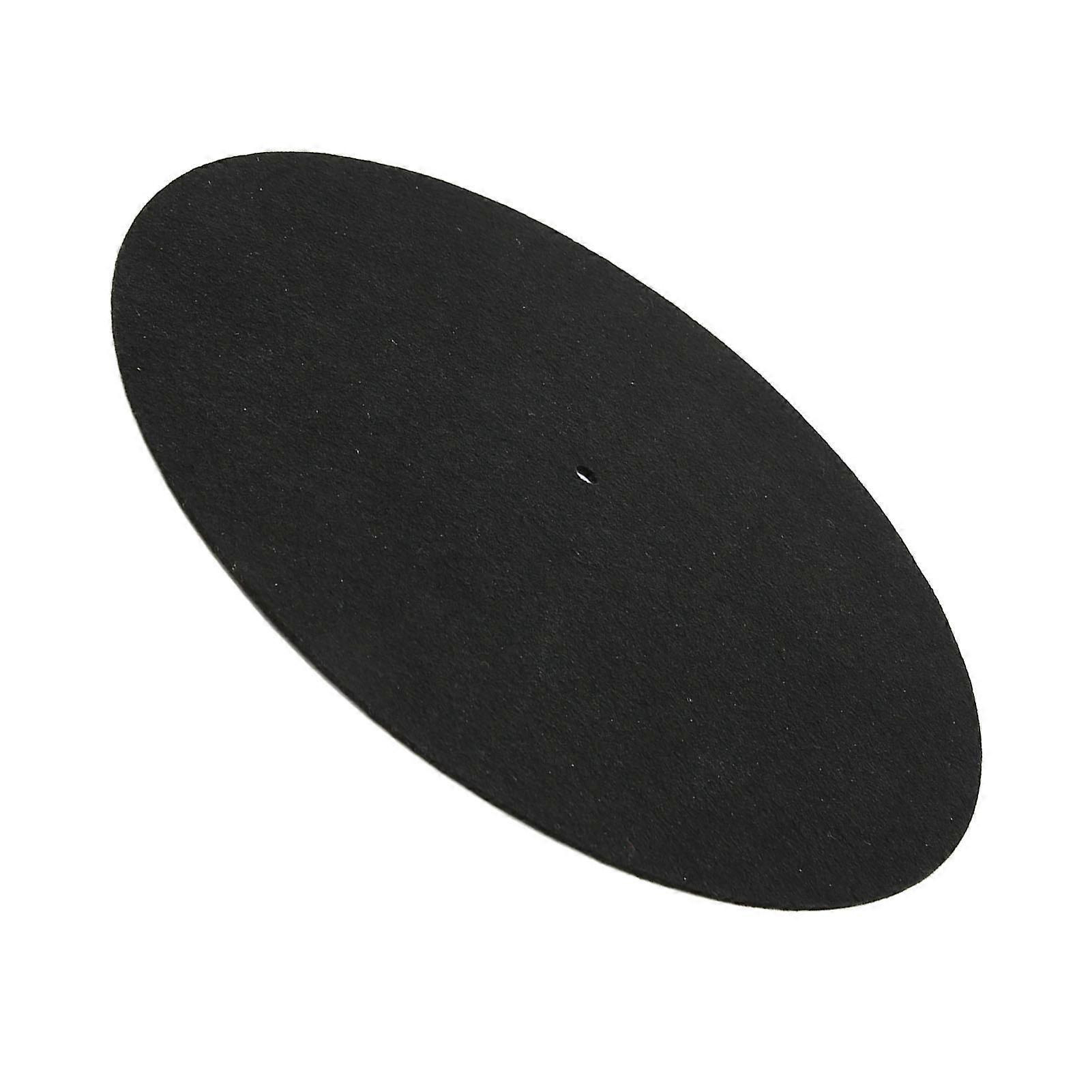 Turntable Slipmat Wool Mat Prevent Vibration Slip Static Record Platter Mat Black Mat for LP Vinyl Record Player 