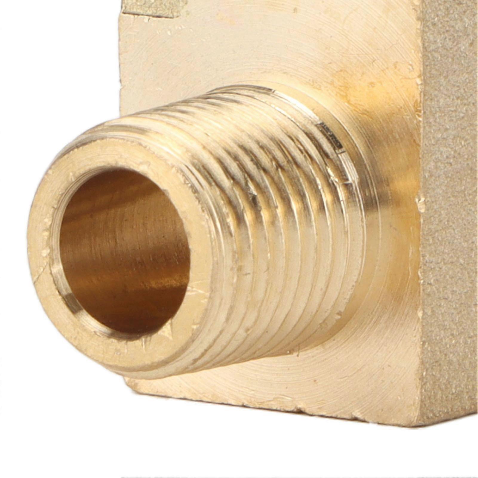 Solid Street Pipe Connector 1/8in NPT Male Thread - Brass Tee Fitting