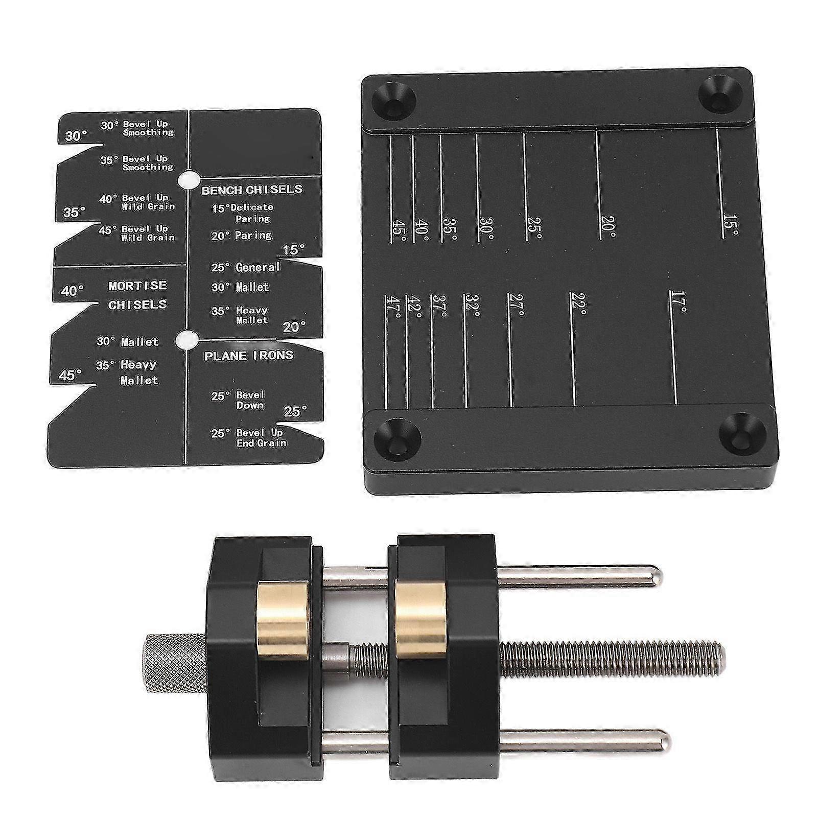 Honing Guide System Woodworking Plane Chisel Sharpening Kit Aluminum Alloy Hand Tool