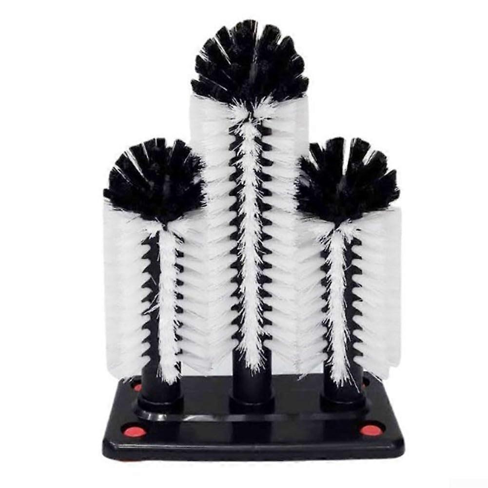 Three Headed For Sink Cup Cleaner Suction Base Design For Bar And Cafe Use Compact Kitchen Tool