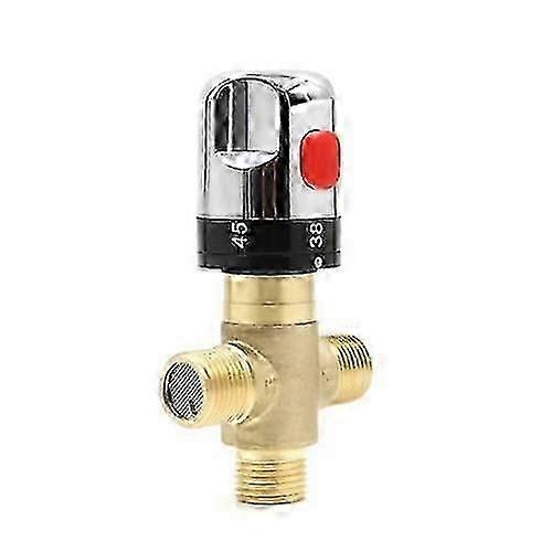 Thermostatic mixing valve, anti-scalding protection, made of brass, adjustable between 20C-50C