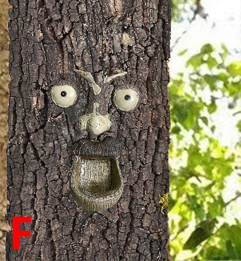 Tree Face Old Man Tree Trunk Weatherproof Hanging Tree Decoration Decorative Garden