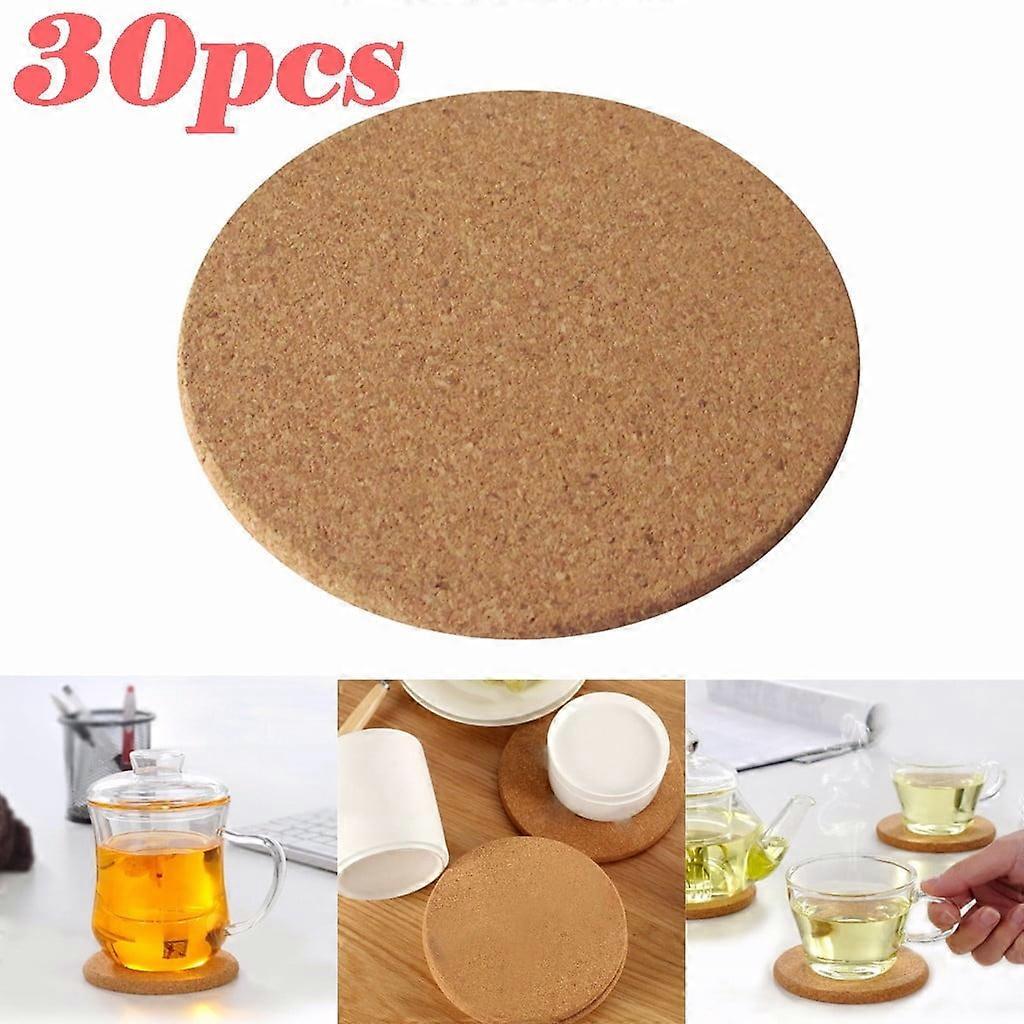 30PC Cork Wood Drink Tea Coffee Cup Mat Table Decor Bottle Tableware