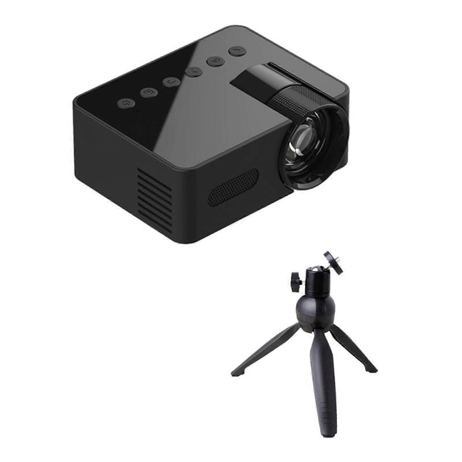 Projector LED HD 1080P Wireless Mobile Phone Mini Projector with Projector Stand Portable Home Theater Video Player-A