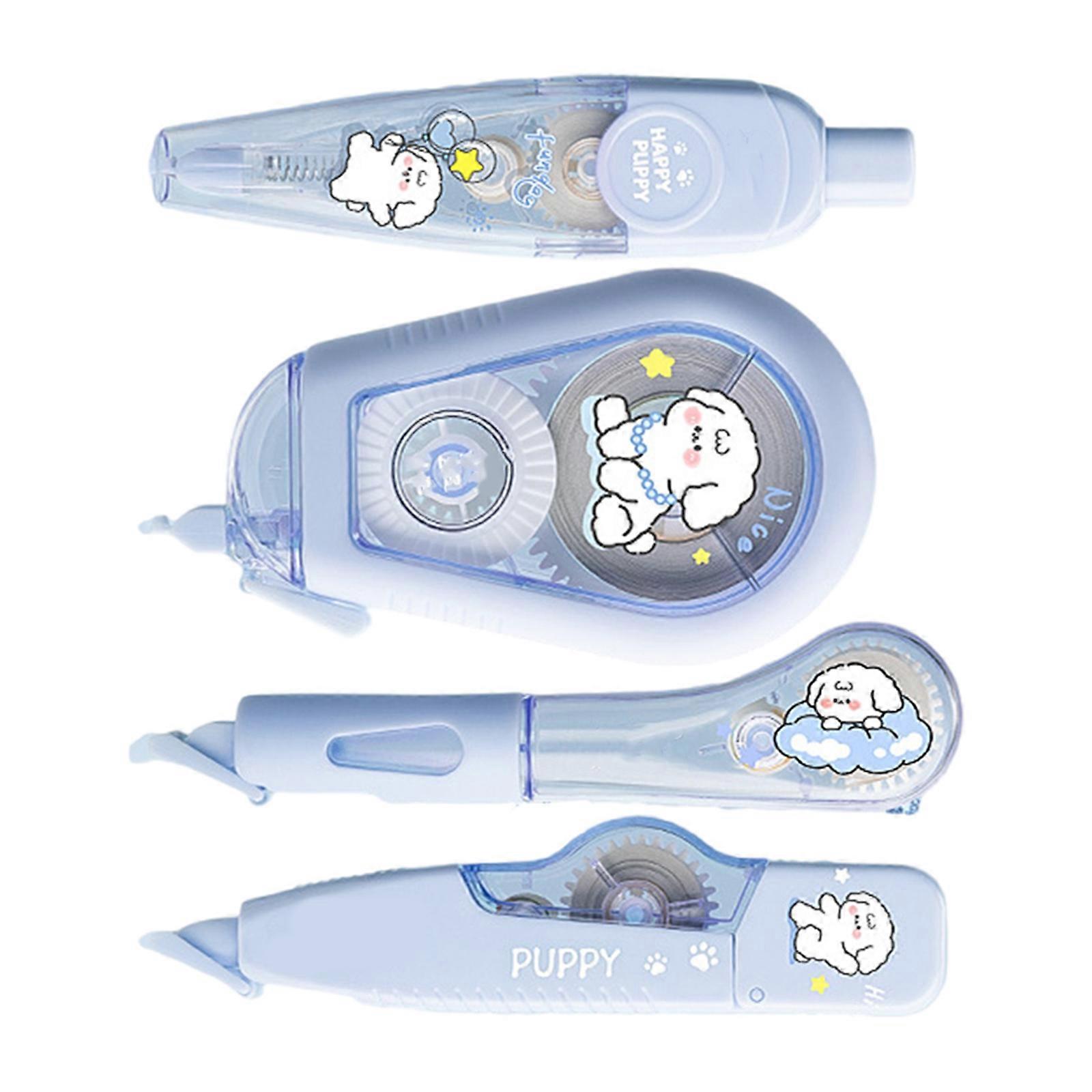 Pack Of 4 Push Button Correction Tapes For Smooth Error Coverage Quick Dry Portable Design Multi Color Option Friendly School Office Supplies