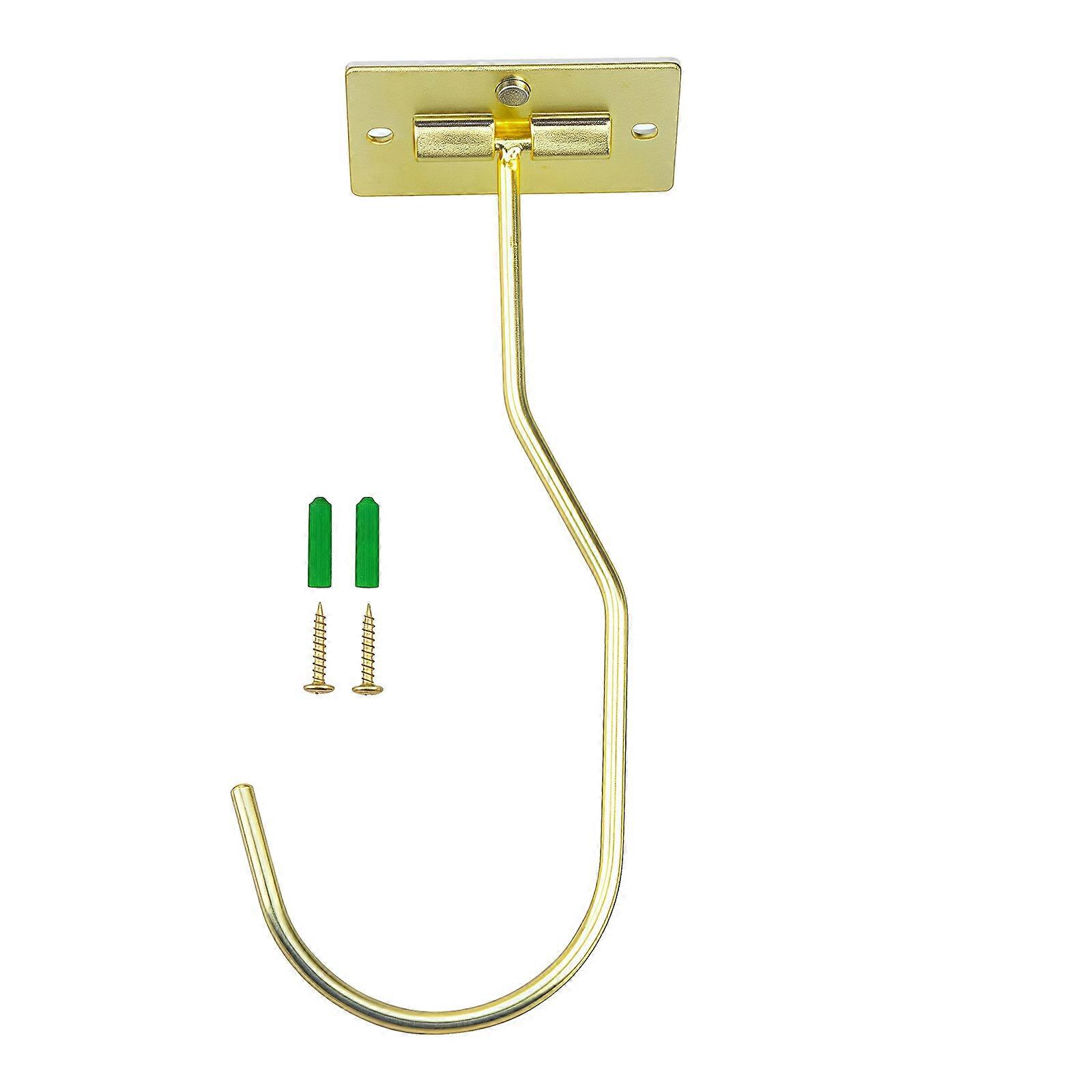 Practical Wall Hook Iron Materials Rustproof CoatingFor Hanging Produce Kitchen Accessories Space Efficient Mounting  Gold