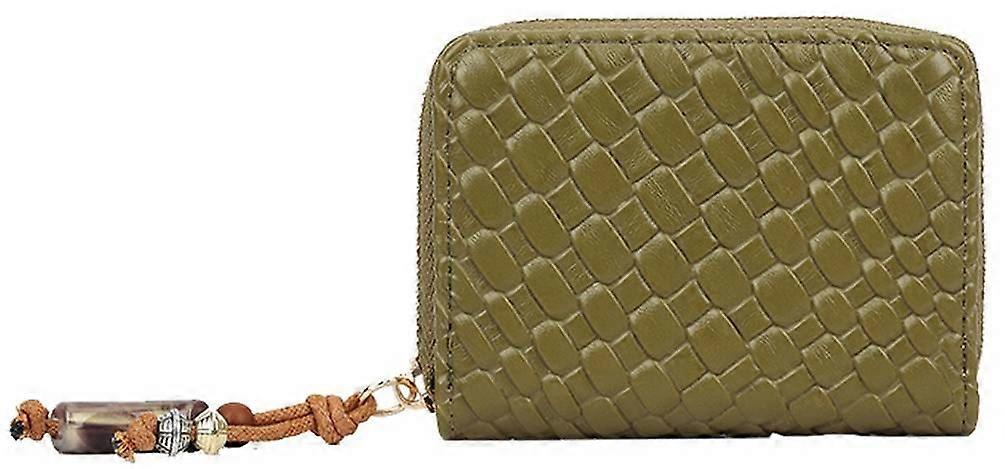 Long and Son Textured Zip Around Purse - Dark Green