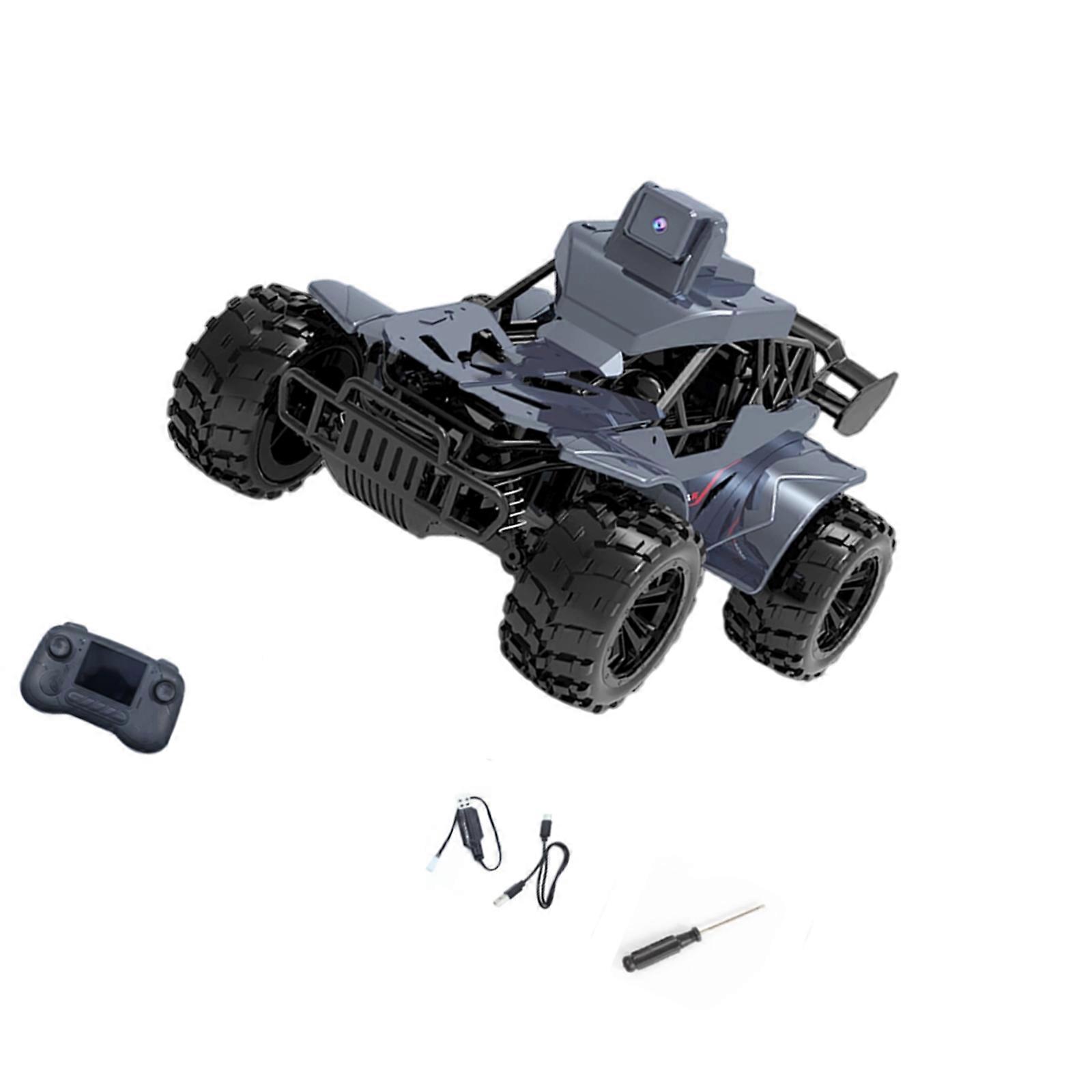 Alloy Remote Control Off Road Vehicle 2.4GHz Camera Live Feed 20km/h High Speed Racing Car Video Recording Function Multicolor