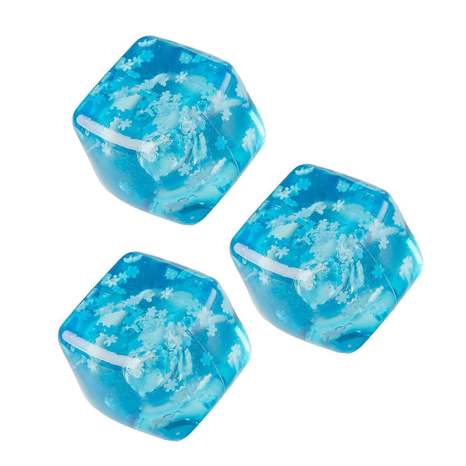 Squeezable Ice Cube Stress Relief Soft Texture Stretchy Toy Sensory Balls For Kids Adult Relaxation and Calming Use 3PCS Multicolor