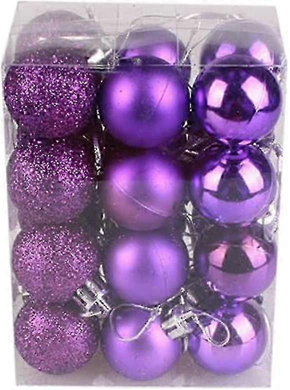 Julekulepynt 24 stk 30mm til juletrepynt