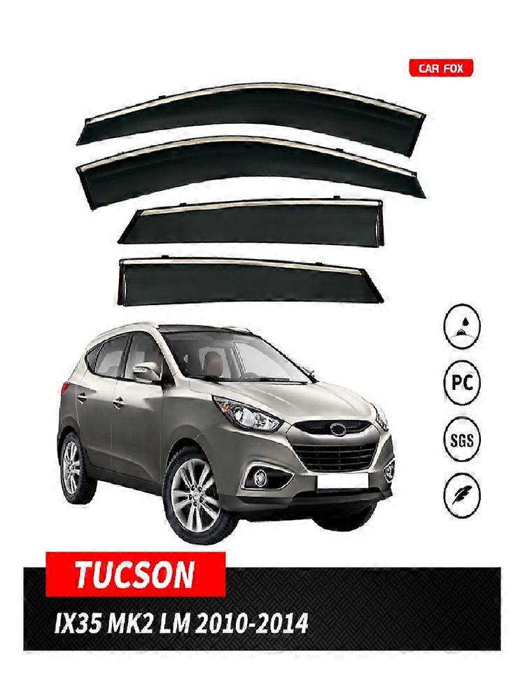 For Hyundai TUCSON IX35 Overseas Edition MK2 LM 2010-2014  Window Visor Vent Wind Deflectors Visors Rain Guard Shades Visor