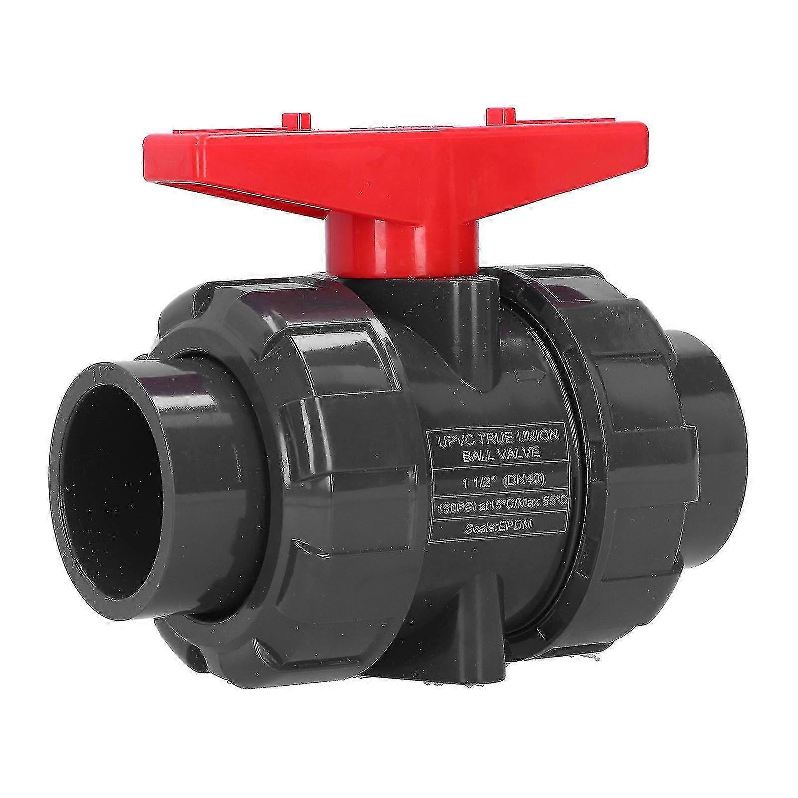 DN40 Ball Valve with Dual Movable Joint Swimming Pool Pipe Valve Fittings Accessory 2025