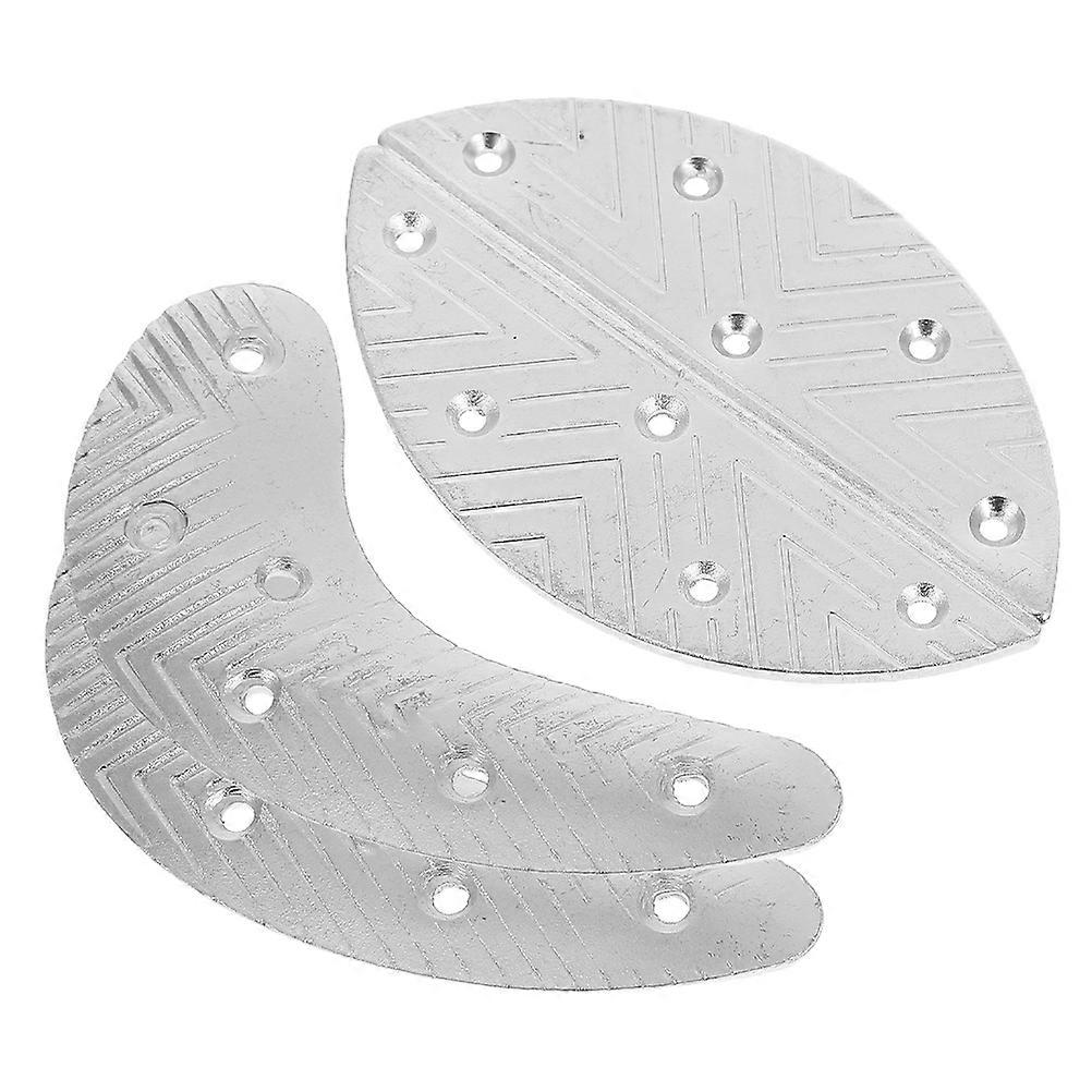Silver Metal Heel Pads For Boot Repair Tools Perfect For Long Walks Supporting Shoe Lifespan With Anti-Wear Functionality 2 Pairs