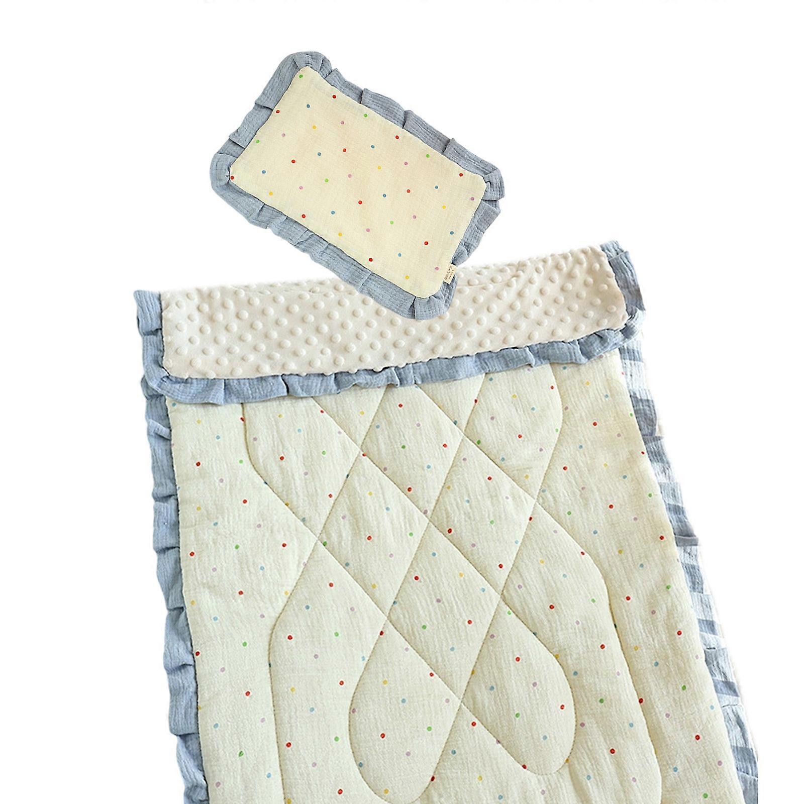 Alèse double face pour lit bébé avec oreiller intégré, matelassé 3 couches, housse de matelas pour lit bébé, multicolore